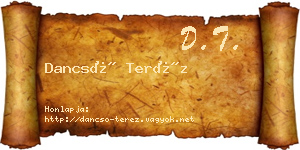 Dancsó Teréz névjegykártya