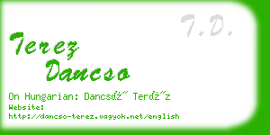 terez dancso business card